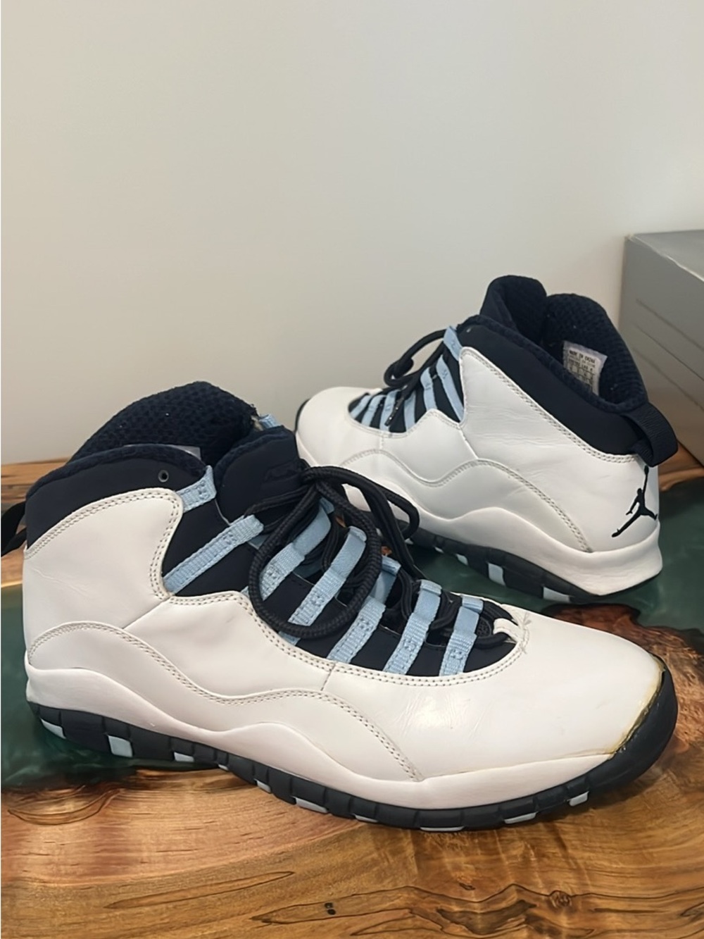 Jordan Air Jordan 10 Retro 2005 Ice Blue White/Black/Blue 310805-141 - Picture 2 of 9